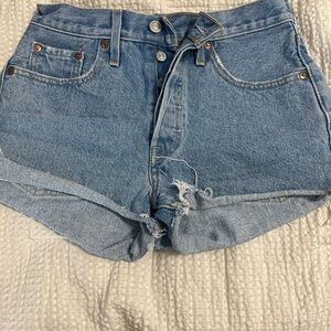 Levi's Light Blue Jean Shorts for Women
